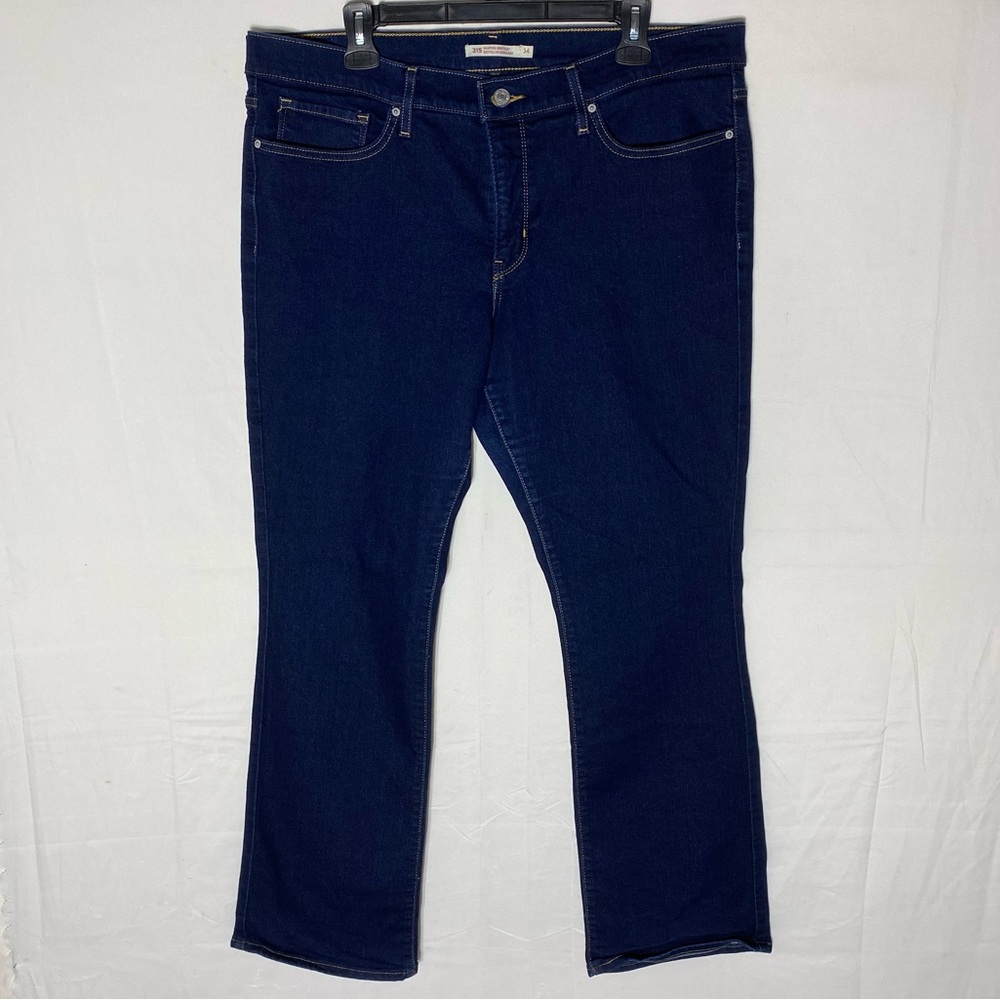 Levi’s 315 Dark Wash High Rise Shaping Boot Cut Jeans 34 Normcore Minimalist